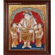 Antique Krishna Bama Rukmani Tanjore Painting, Krishnar Bama Rukmani Tanjore Painting