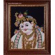 Face Krishna Tanjore Painting, Krishna Tanjore Painting