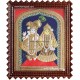 North Indian Krishna Radha Tanjore Painting, Radha Krishna Tanjore Painting