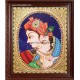 Oval Radha Krishna Tanjore Painting, Krishna Tanjore Painting