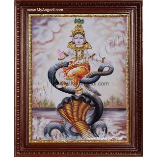 Kalinga Narthanam Krishna Tanjore Painting, Krishna Tanjore Painting