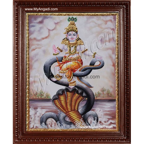 Kalinga Narthanam Krishna Tanjore Painting, Krishna Tanjore Painting