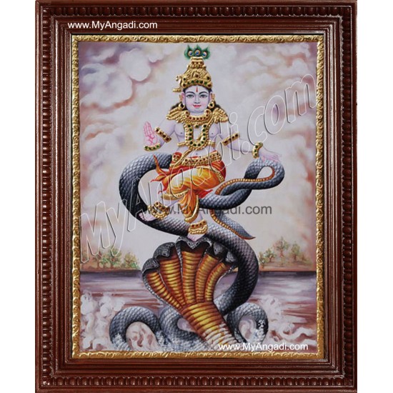 Kalinga Narthanam Krishna Tanjore Painting, Krishna Tanjore Painting