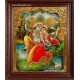 Swinging Radha Krishna Tanjore Painting, Krishna Tanjore Painting