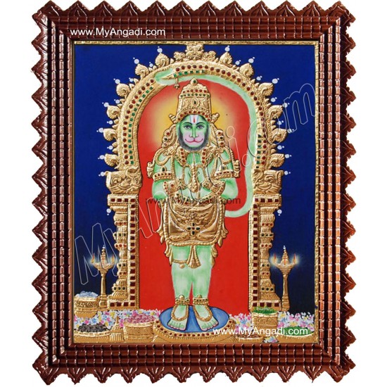 Hanuman Tanjore Painting, Anchaneyar Tanjore Painting