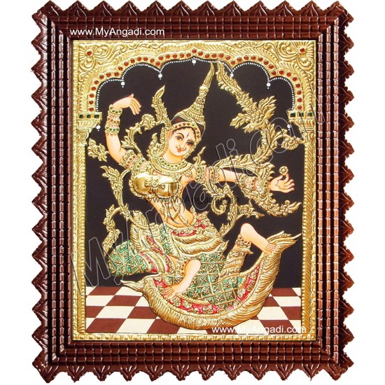 Indonesia Sita Tanjore Painting, Sita Tanjore Painting