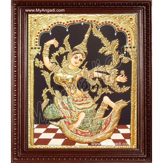 Indonesia Sita Tanjore Painting, Sita Tanjore Painting