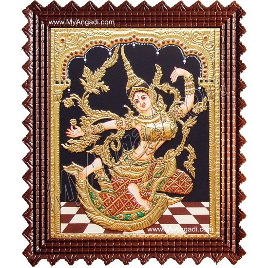 Indonesia Sita Tanjore Painting, Sita Tanjore Painting