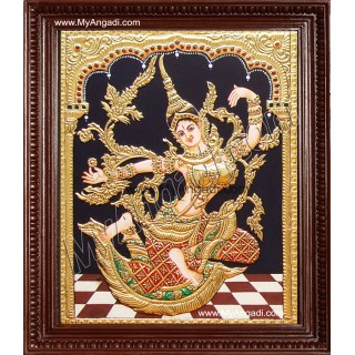 Indonesia Sita Tanjore Painting, Sita Tanjore Painting