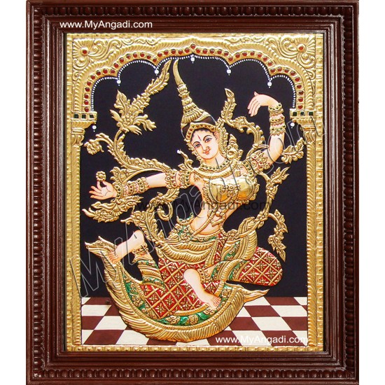 Indonesia Sita Tanjore Painting, Sita Tanjore Painting