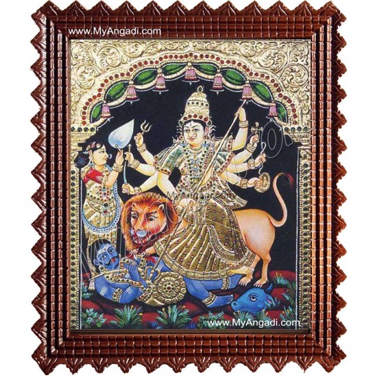 Durgai Tanjore Painting, Amman Tanjore Painting