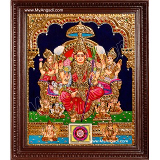Raja Rajeswari Tanjore Painting, Amman Tanjore Painting