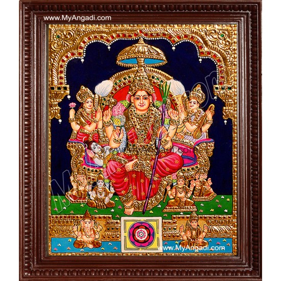 Raja Rajeswari Tanjore Painting, Amman Tanjore Painting