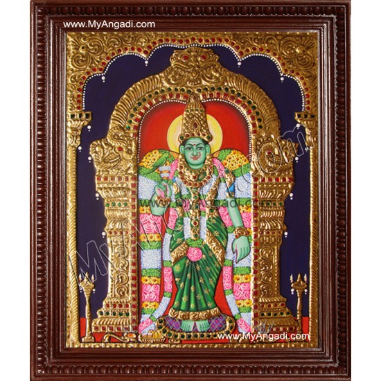 Meenakshi Tanjore Painting, Amman Tanjore Painting Meenakshi Tanjore Painting, Amman Tanjore Painting