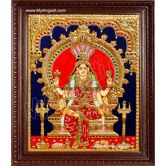Renuka Devi Tanjore Painting, Amman Tanjore Painting Renuka Devi Tanjore Painting, Amman Tanjore Painting