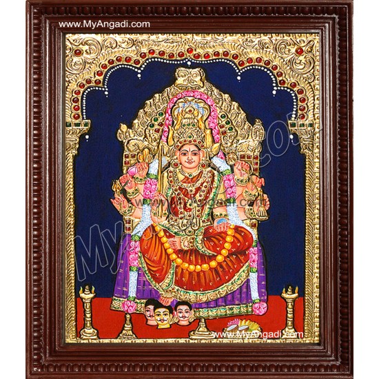 Samayapuram Mariyamman1 Tanjore Painting, Amman Tanjore Painting Samayapuram Mariyamman1 Tanjore Painting, Amman Tanjore Painting