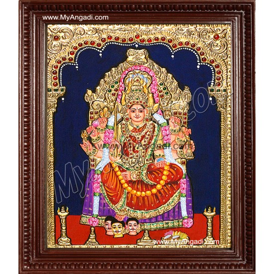 Samayapuram Mariyamman1 Tanjore Painting, Amman Tanjore Painting