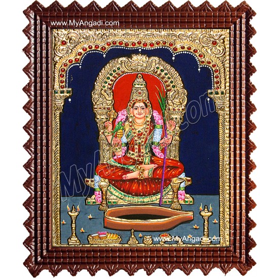 Kamatchi Tanjore Painting, Amman Tanjore Painting Kamatchi Tanjore Painting, Amman Tanjore Painting