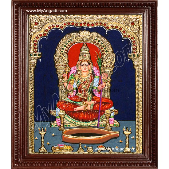 Kamatchi Tanjore Painting, Amman Tanjore Painting Kamatchi Tanjore Painting, Amman Tanjore Painting