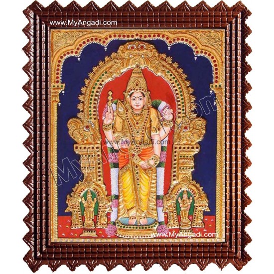 Thiruchendhur Murugan Tanjore Painting, Murugar Tanjore Painting
