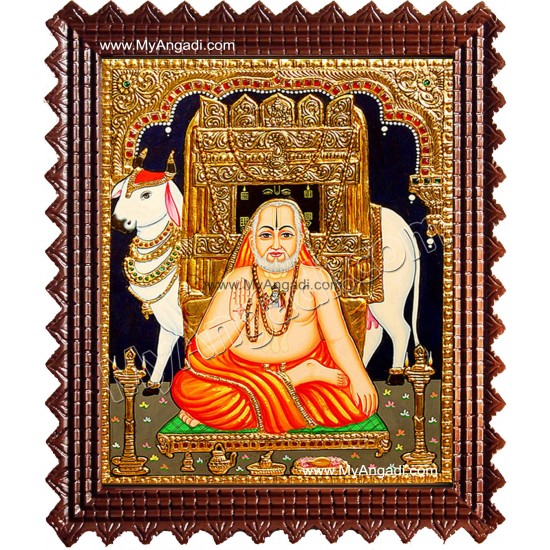 Ragavendrar Tanjore Painting, Saint Tanjore Painting Ragavendrar Tanjore Painting, Saint Tanjore Painting