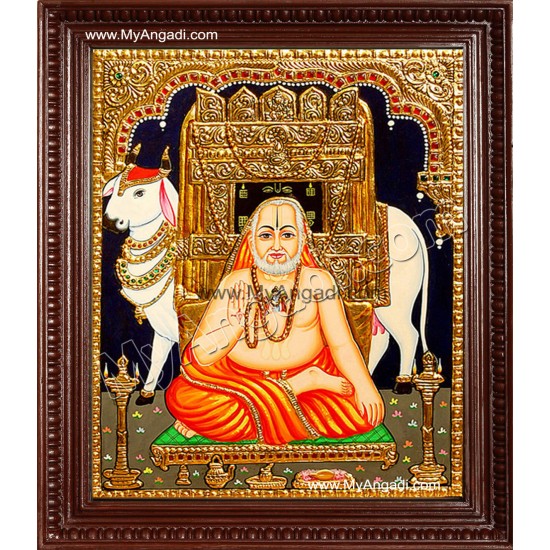 Ragavendrar Tanjore Painting, Saint Tanjore Painting Ragavendrar Tanjore Painting, Saint Tanjore Painting