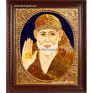 Shirdi Sai Baba Tanjore Painting, Saint Tanjore Painting