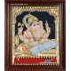 Ganesha With Books Tanjore Painting, Ganesha Tanjore Painting