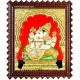 Side Face Ganesha Tanjore Painting, Ganesha Tanjore Painting