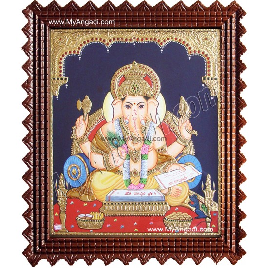 Book Ganesha Tanjore Painting, Ganesha Tanjore Painting