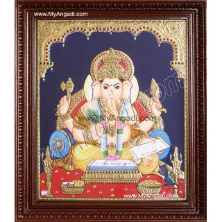Book Ganesha Tanjore Painting, Ganesha Tanjore Painting
