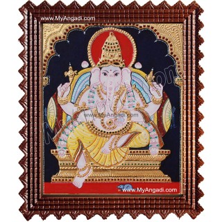 Ganesha Tanjore Painting, Ganesha Tanjore Painting