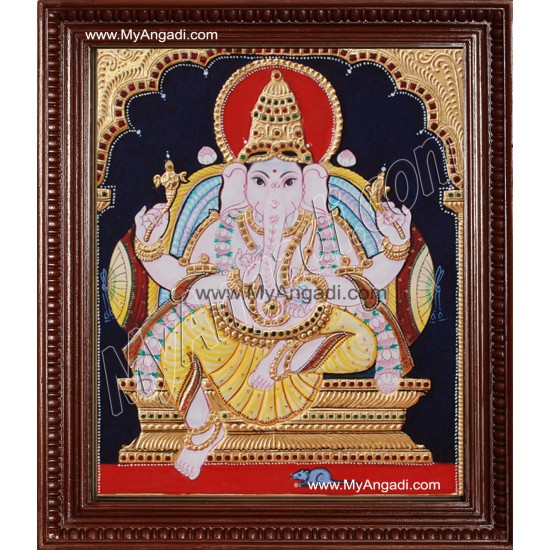 Ganesha Tanjore Painting, Ganesha Tanjore Painting