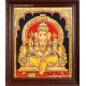 Mantap Ganesha Tanjore Painting, Ganesha Tanjore Painting