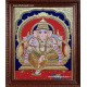 Mantap Ganesha Tanjore Painting, Ganesha Tanjore Painting