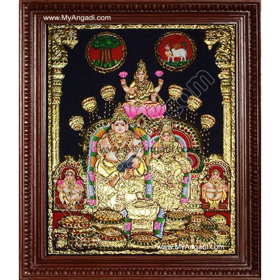 Kubera Lakshmi Tanjore Painting, Lakshmi Tanjore Painting