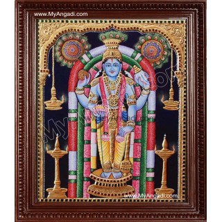 Guruvayurappan Tanjore Painting, Guruvayurappan Tanjore Painting