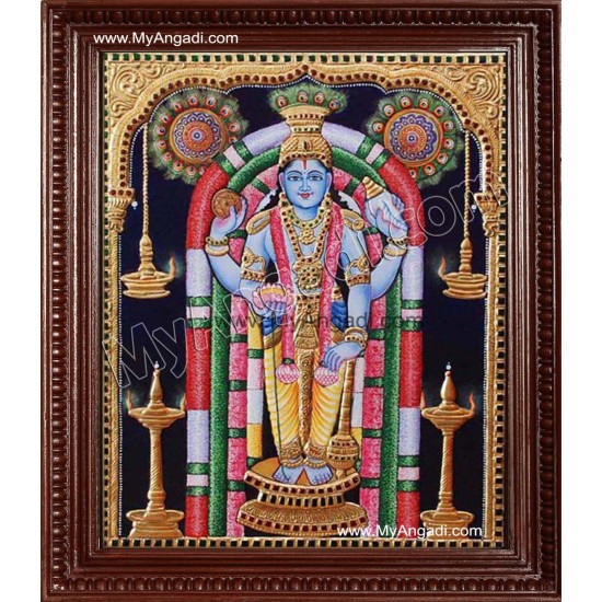 Guruvayurappan Tanjore Painting, Guruvayurappan Tanjore Painting