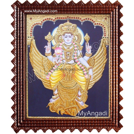 Vishnu Karudan Tanjore Painting, Vishnu Tanjore Painting