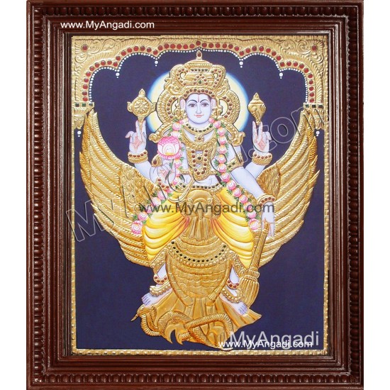 Vishnu Karudan Tanjore Painting, Vishnu Tanjore Painting