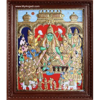 Ramar Pattabhishekam Tanjore Painting, Ram Pattabisekam