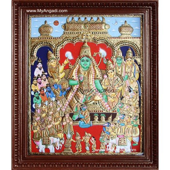 Ramar Pattabhishekam Tanjore Painting, Ram Pattabisekam