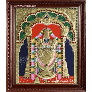 Balaji Tanjore Painting, Tirupati Venkateswara Perumal Tanjore Painting