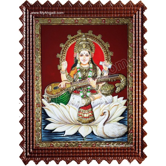 Saraswathi Tanjore Painting Saraswathi Tanjore Painting