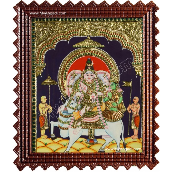 Pradosham Sivan Tanjore Painting Pradosham Sivan Tanjore Painting