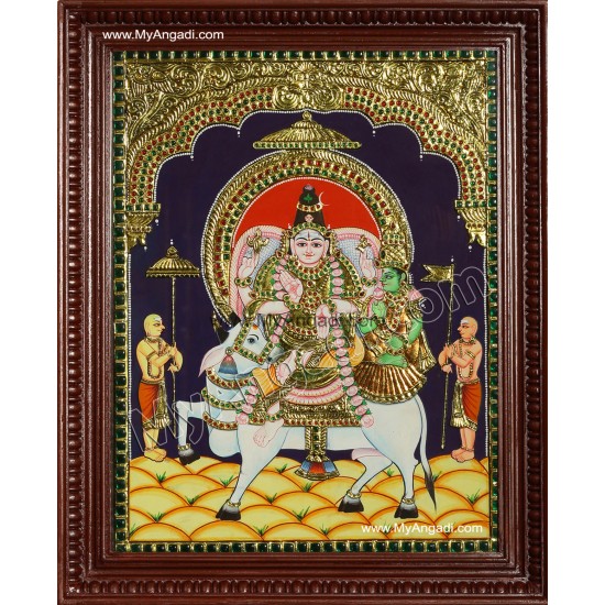 Pradosham Sivan Tanjore Painting Pradosham Sivan Tanjore Painting