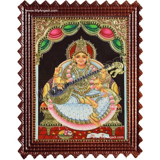 Saraswathi Tanjore Painting Saraswathi Tanjore Painting