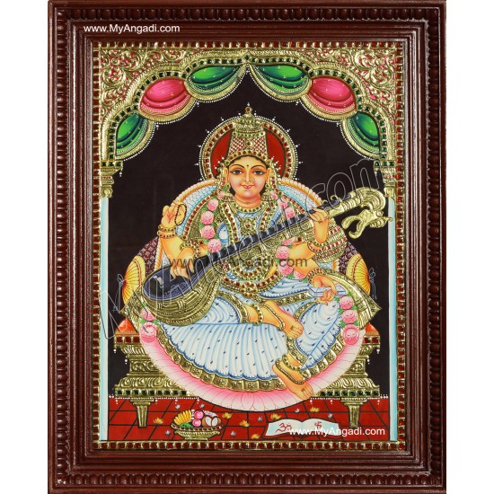 Saraswathi Tanjore Painting Saraswathi Tanjore Painting