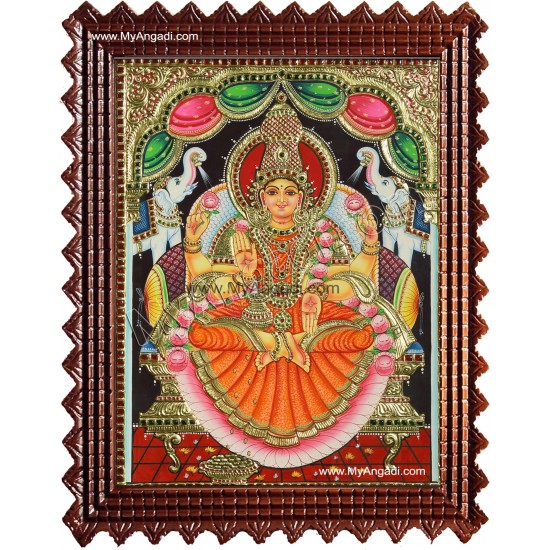 Gajalakshmi Tanjore Painting