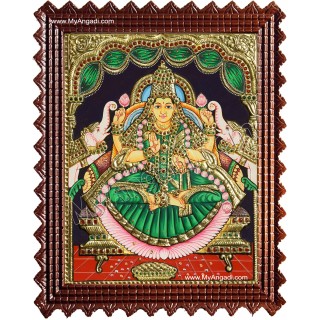 Gajalakshmi Tanjore Painting